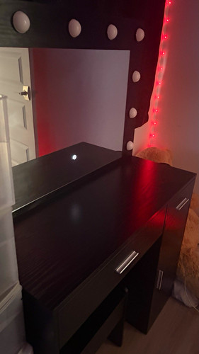 Black vanity table - vanity,