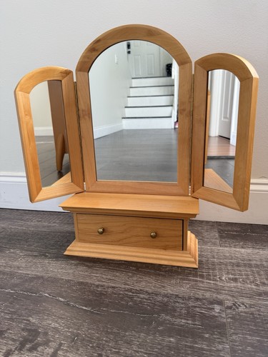 Vintage wood vanity - wood,